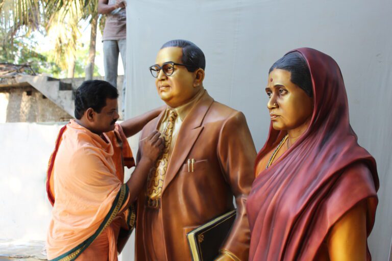 Dr.B.R.Ambedkar Statue with His Wife